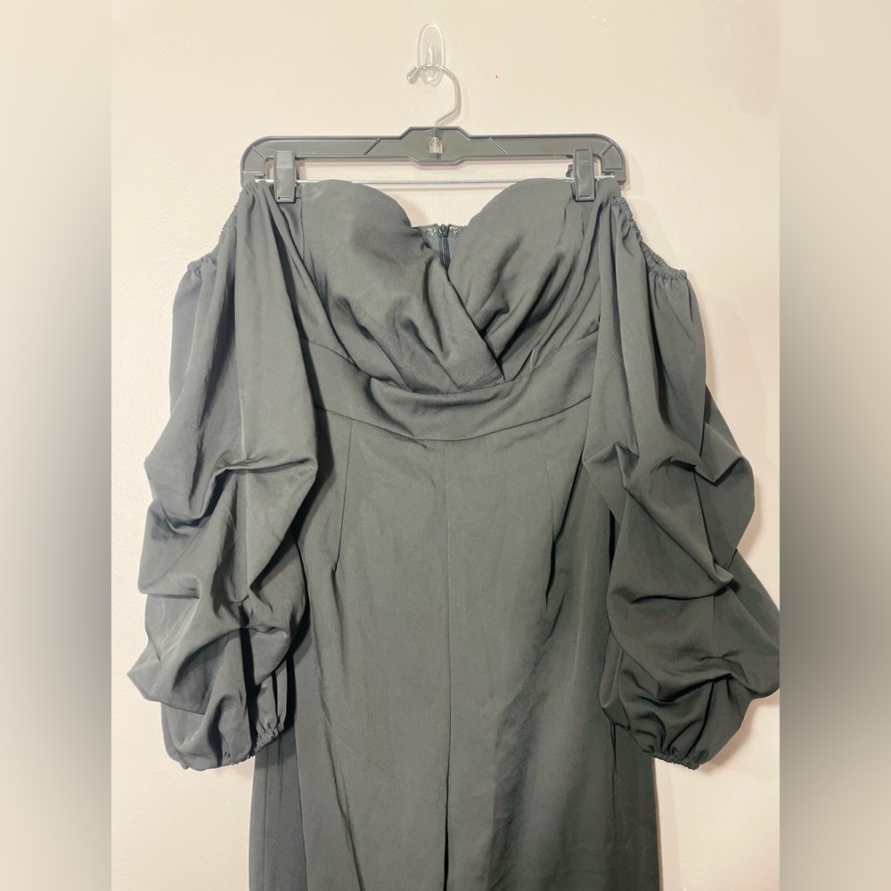 Off Shoulder Black Jumpsuit - Picture 7 of 7